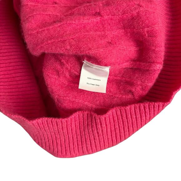 Talbots Cashmere Sweater Womens Size SMALL Pink Cable Knit Soft Preppy - Picture 4 of 5